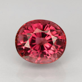 Turmalina rosa natural de 2,20 ct, corte óvalo, VVS