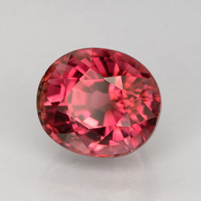 Turmalina rosa natural de 2,20 ct, corte óvalo, VVS