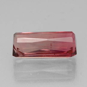 Turmalina rosa natural de 3,00 ct, corte esmeralda, VS