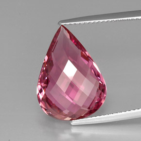 Turmalina rosa natural de 9,65 ct, en forma de pera, SI