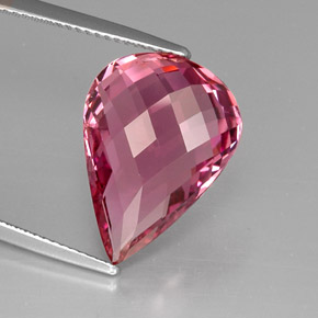 Turmalina rosa natural de 9,65 ct, en forma de pera, SI