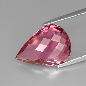Turmalina rosa natural de 9,65 ct, en forma de pera, SI