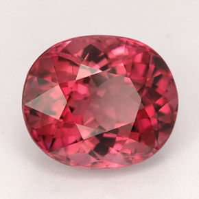Turmalina rojo natural de 5,16 ct, corte óvalo, VVS