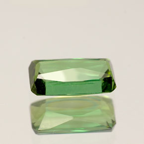 Turmalina verde natural de 0,93 ct, corte esmeralda, VS