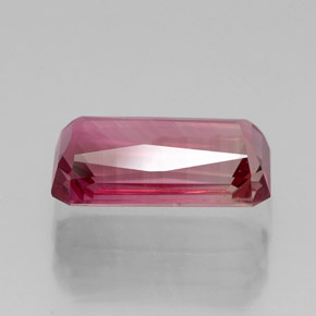 Turmalina rosa natural de 2,17 ct, corte esmeralda, VVS