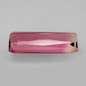 Turmalina rosa natural de 5,99 ct, corte esmeralda, IF