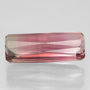 Turmalina rosa natural de 5,63 ct, corte esmeralda, VVS