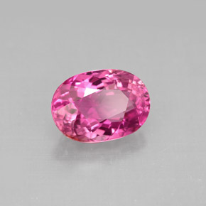 Turmalina rosa natural de 2,53 ct, corte óvalo, VS-SI