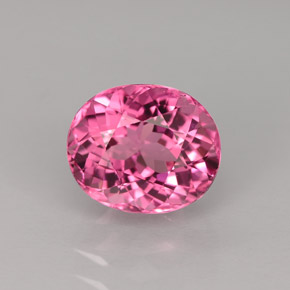 Turmalina rosa natural de 2,07 ct, corte óvalo, VS