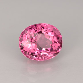 Turmalina rosa natural de 2,07 ct, corte óvalo, VS
