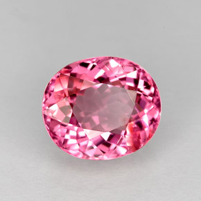 Turmalina rosa natural de 2,23 ct, corte óvalo, VVS-VS