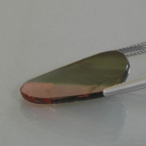 Turmalina multicolor natural de 9,45 ct, forma elegante, transparente