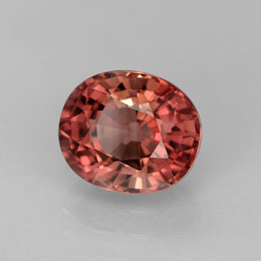 Turmalina rosa natural de 2,40 ct, corte óvalo, VVS-VS