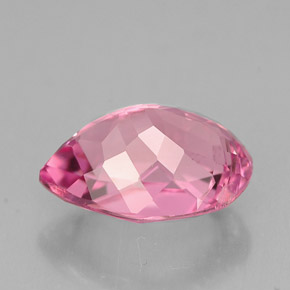 Turmalina rosa natural de 3,39 ct, en forma de pera, VVS
