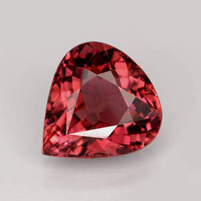 Turmalina rosa natural de 4,53 ct, en forma de pera, VVS