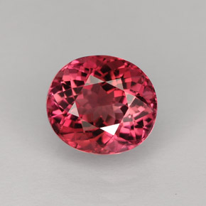 Turmalina rosa natural de 2,43 ct, corte óvalo, VVS