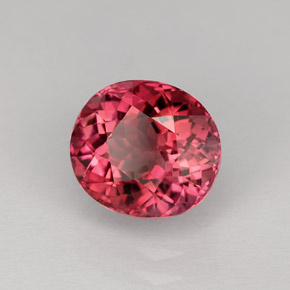 Turmalina rosa natural de 2,43 ct, corte óvalo, VVS
