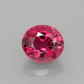 Turmalina rosa natural de 0,89 ct, corte óvalo, VVS-VS
