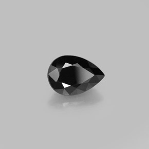 Turmalina negro natural de 0,84 ct, en forma de pera, opaco
