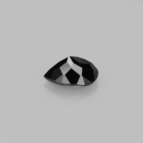 Turmalina negro natural de 0,84 ct, en forma de pera, opaco