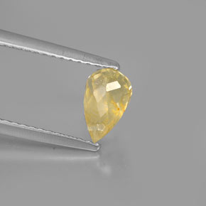 Turmalina amarillo natural de 1,00 ct, briolette, VS