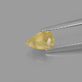 Turmalina amarillo natural de 1,00 ct, briolette, VS