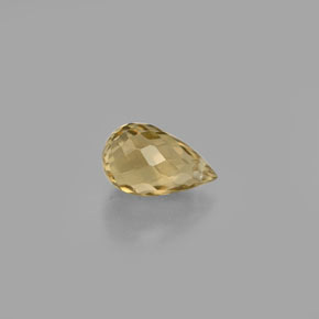Turmalina amarillo natural de 0,94 ct, briolette, VS