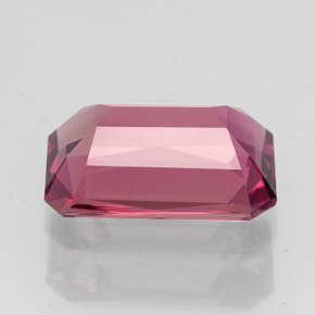 Turmalina rosa natural de 2,55 ct, corte esmeralda, VVS-VS