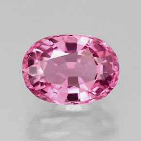 Turmalina rosa natural de 2,14 ct, corte óvalo, VS