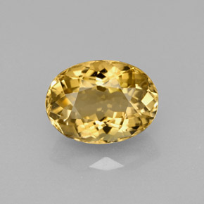 Turmalina amarillo natural de 2,83 ct, corte óvalo, VVS-VS