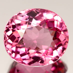 Turmalina rosa natural de 3,32 ct, corte óvalo, VVS-VS