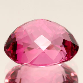 Turmalina rosa natural de 3,32 ct, corte óvalo, VVS-VS