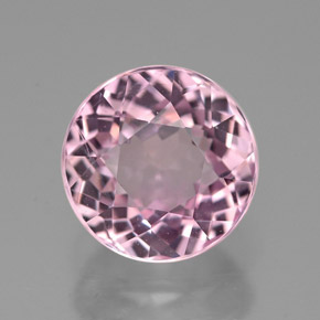 Turmalina rosa natural de 3,50 ct, corte redondo, VVS-VS