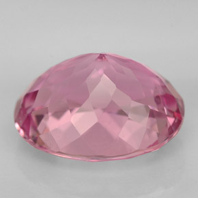 Turmalina rosa natural de 5,10 ct, corte óvalo, VS