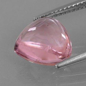 Turmalina rosa natural de 3,40 ct, en forma de pera, transparente