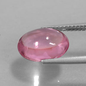 Turmalina rosa natural de 3,35 ct, corte óvalo, transparente