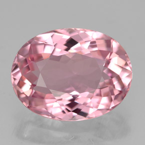 Turmalina rosa natural de 3,49 ct, corte óvalo, VVS