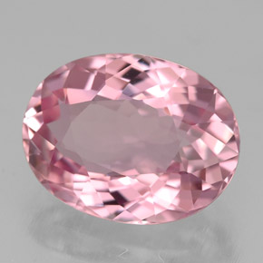 Turmalina rosa natural de 3,49 ct, corte óvalo, VVS