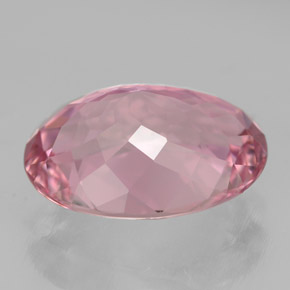 Turmalina rosa natural de 3,49 ct, corte óvalo, VVS
