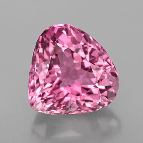 Turmalina rosa natural de 4,47 ct, en forma de pera, VVS-VS