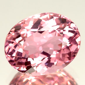 Turmalina rosa natural de 3,85 ct, corte óvalo, IF