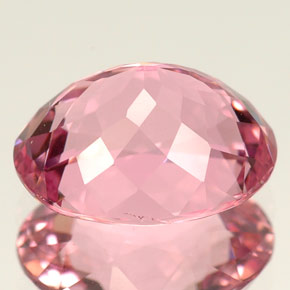 Turmalina rosa natural de 3,85 ct, corte óvalo, IF