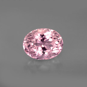 Turmalina rosa natural de 3,09 ct, corte óvalo, VVS-VS