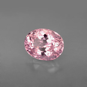 Turmalina rosa natural de 3,09 ct, corte óvalo, VVS-VS