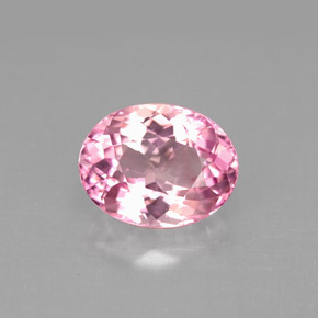Turmalina rosa natural de 2,65 ct, corte óvalo, VVS-VS