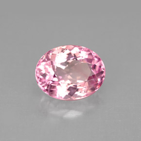 Turmalina rosa natural de 2,65 ct, corte óvalo, VVS-VS