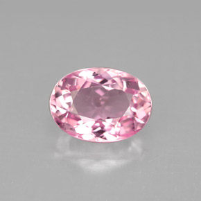 Turmalina rosa natural de 2,73 ct, corte óvalo, VVS-VS