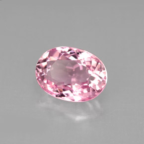 Turmalina rosa natural de 2,73 ct, corte óvalo, VVS-VS