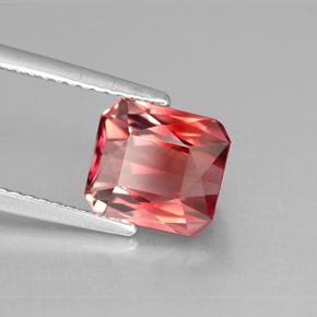 Turmalina multicolor natural de 2,35 ct, corte esmeralda, VVS-VS