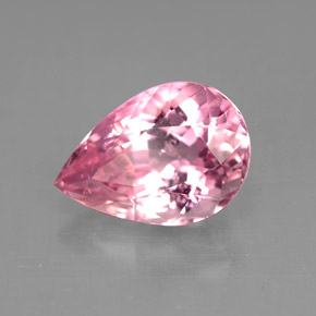 Turmalina rosa natural de 2,90 ct, en forma de pera, VS